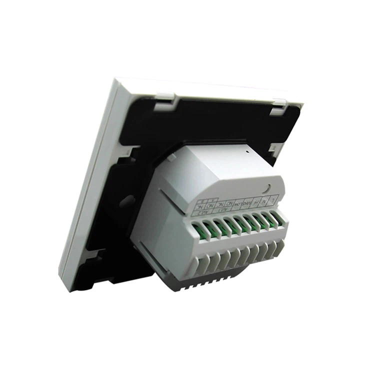 White Frame And Backlight Touch Screen Fan Coil Thermostat TDS75-AC