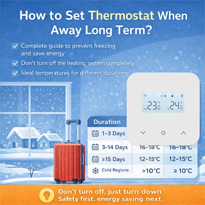 ¿Cómo debes configurar tu termostato cuando estás fuera de casa por un períod...