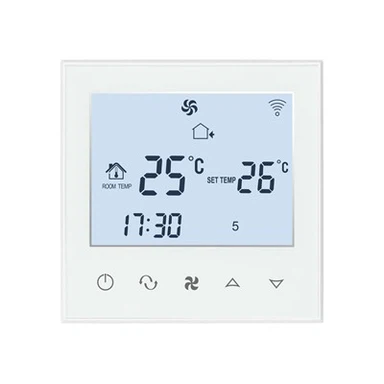 Termostato Fan Coil de pantalla blanca de 2 y 4 tubos TDS21-AC