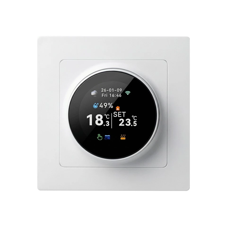Termostato de caldera de gas con pantalla colorida redonda Wifi inteligente TCC31